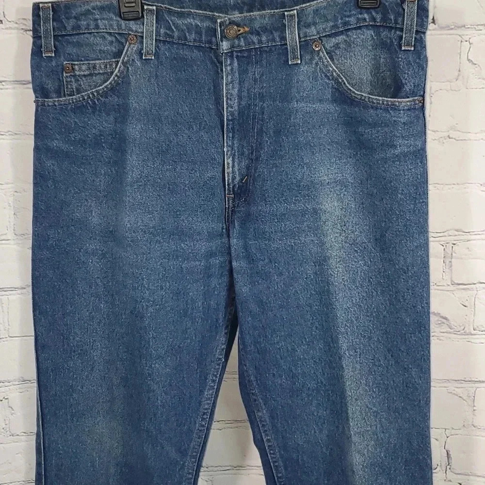Vintage Levi’s Leather Tab Denim Jeans Mens 36x32 🇺🇸 - Picture 9 of 13